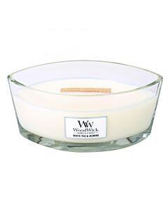 WoodWick HearthWick Candle White Tea & Jasmine